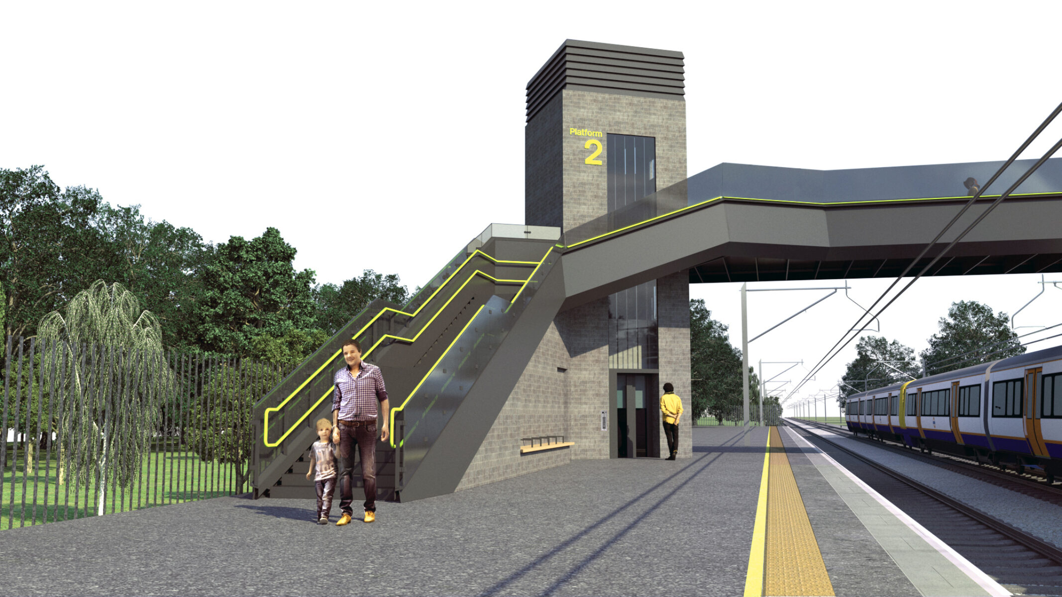 Network Rail Ribbon Footbridge Bridges Knight Architects